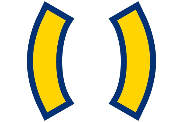 Yin Yang Symbol in Blue and Yellow