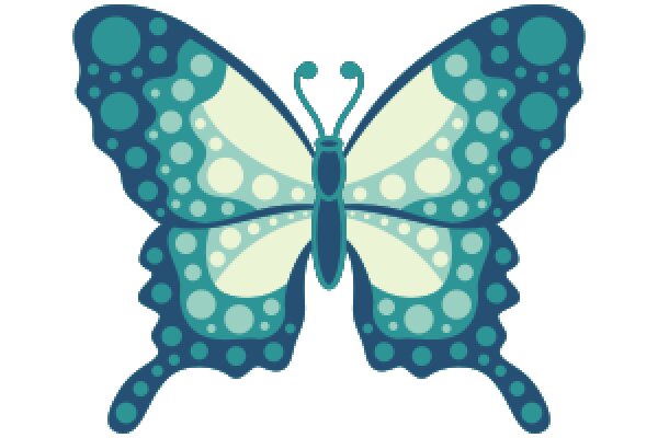 Vibrant Blue Butterfly with Polka Dots