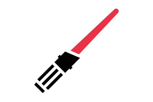 Red and Black Lightsaber Icon