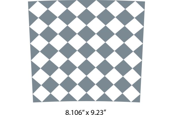 Gray Checkered Pattern with Dimensions