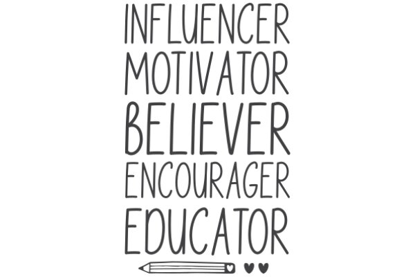 Influencer, Motivator, Believer, Encourager, Educator
