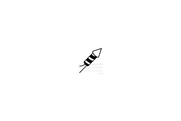 Exploding Rocket Illustration