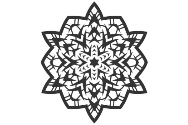 Stylized Star Design with Intricate Patterns