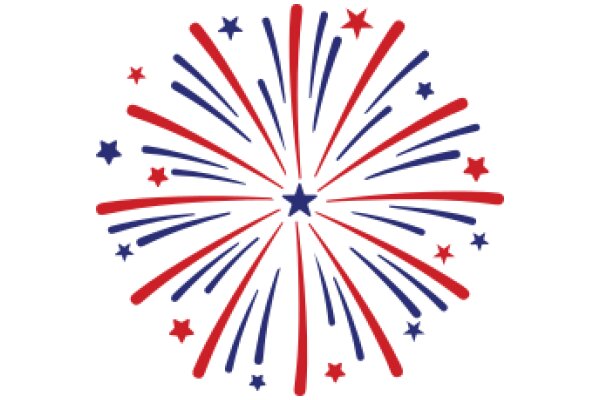 Celebrate with a Colorful Starburst: A Festive Display of Stars and Stripes
