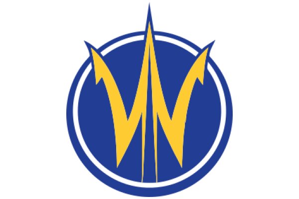 Vibrant Blue and Yellow Logo with Stylized Letter 'W'