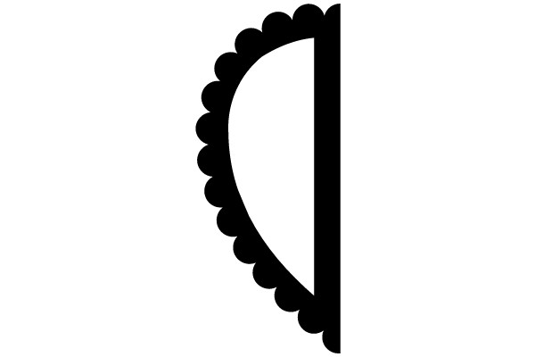 Half Moon with Scalloped Edge
