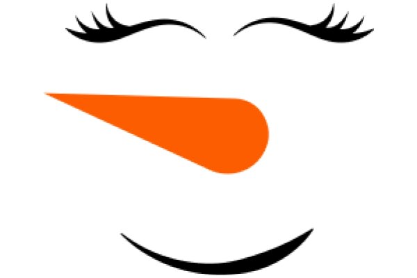 A Smiling Face with Eyelashes and an Orange Nose