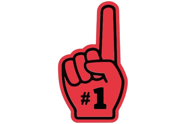 Hand Gesture with Number One