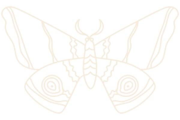 Stylized Butterfly Design with a Circular Pattern