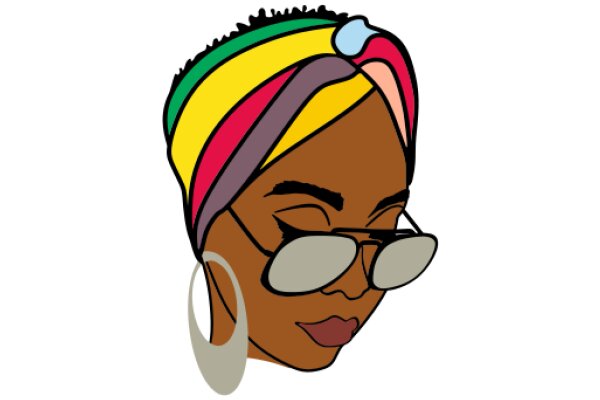 Stylish Avatar: A Colorful Character with a Chic Aura