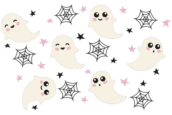 Spooky Sweet: A Collection of Adorable Halloween Ghosts and Spiders