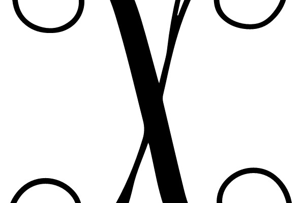 Stylish Cross with Star-Adorned Flourishes