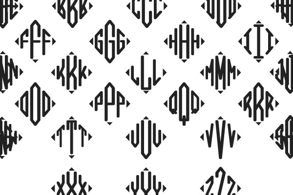 Monogram Alphabet Display