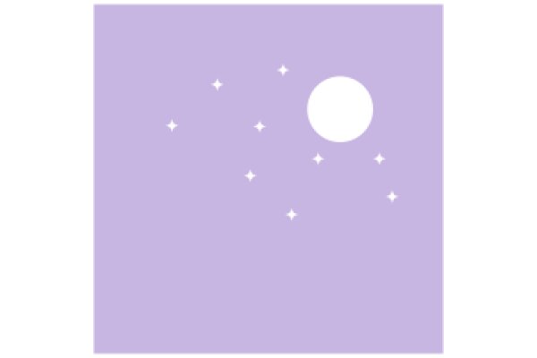 A Serene Night Sky with a Full Moon and Starry Sky