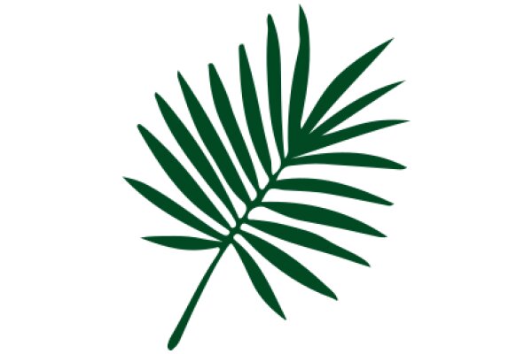 Simplistic Green Palm Leaf Design