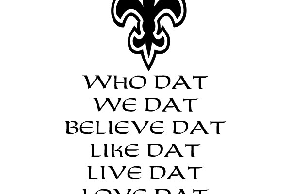New Orleans Saints Motivational Text and Logo