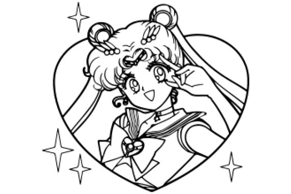 Sailor Moon's Heartfelt Moment: A Illustration