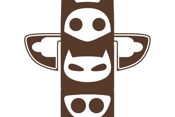 Whimsical Totem: A Playful Iconography of Shapes and Faces