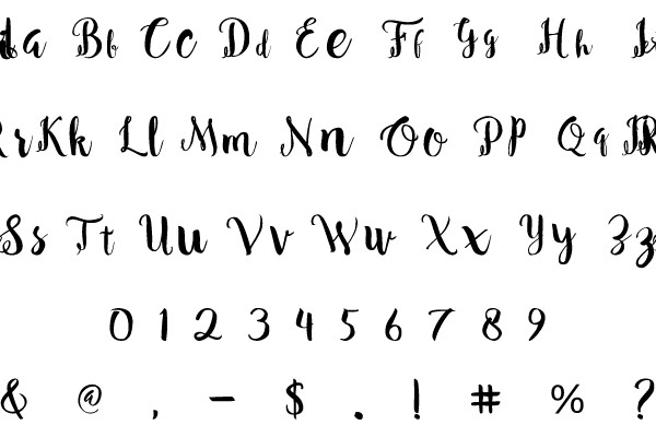 Handwritten Script Font Sample