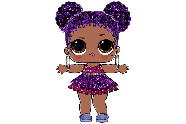 Cool Kid with Purple Style