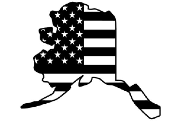 United States Flag Stylized as a Bear