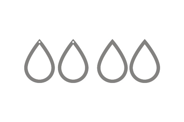 Water Drop Shapes in a Row