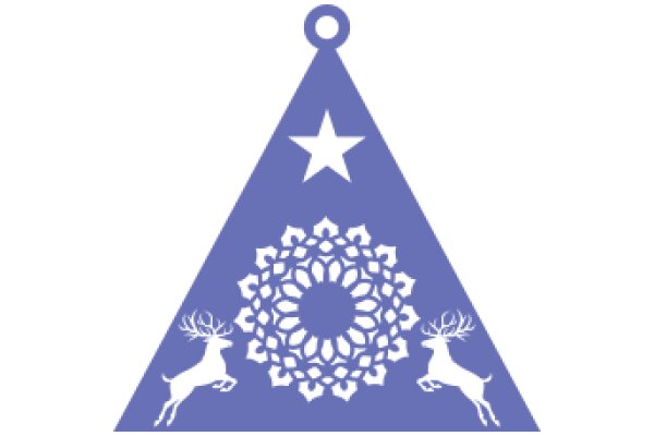 Stylized Logo with Star, Flower, and Deer Symbols