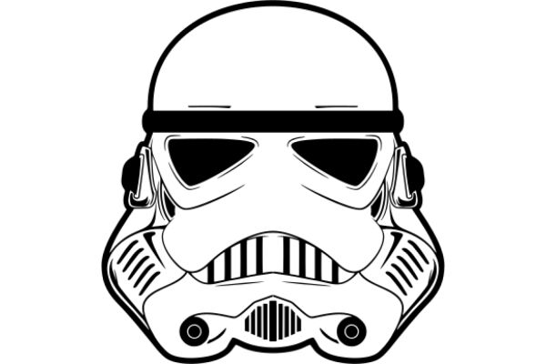 Stylized Illustration of a Stormtrooper Helmet