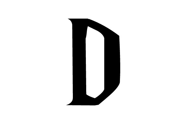 A Black Letter D