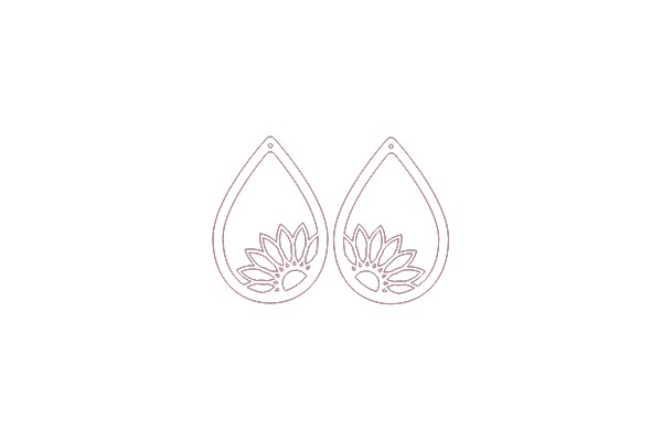A Pair of Elegant Flower-Shaped Earrings