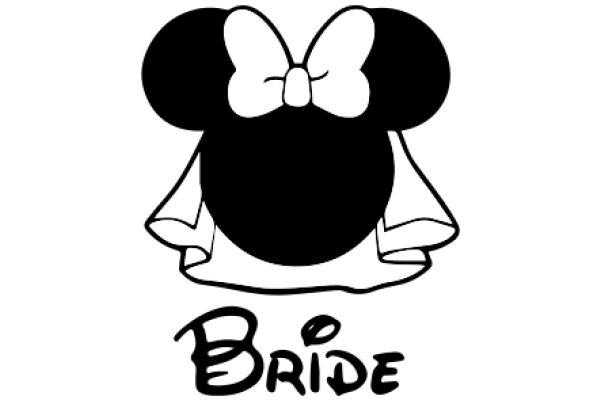 A Whimsical Illustration of Mickey Mouse, Emblazoned with the Word 'Bride'