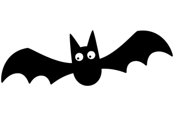 A Silhouette of a Bat with a Surprised Expression