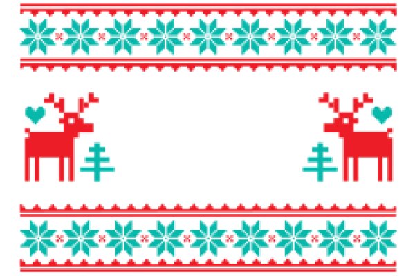 Seasonal Holiday Decorations: A Festive Christmas Banner with Reindeer and Snowflakes