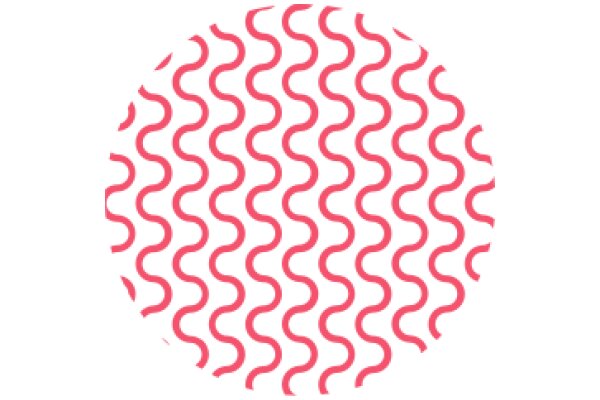 Stylized Abstract Pattern with Red Curves on White Background