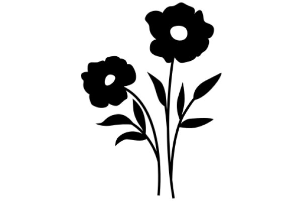 Simplistic Flower Silhouette