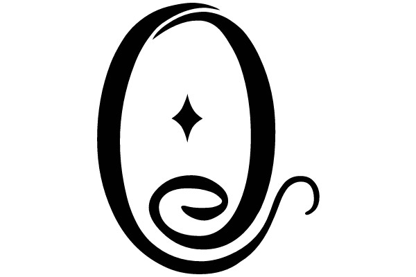Elegant Cursive Style Letter O