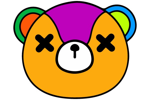 A Colorful Cartoon Teddy Bear