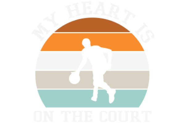 My Heart Is On The Court: A Graphic Design Showcasing a Basketball Player in Action