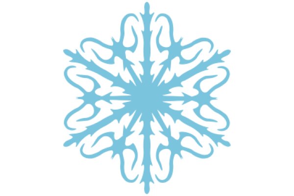 Stylized Blue Snowflake Design