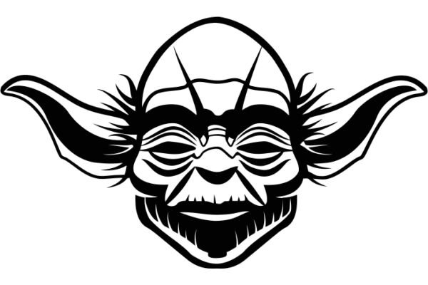 Stylized Portrait of a Character with a Mask and Ears, Reminiscent of a Classic Sci-Fi Villain