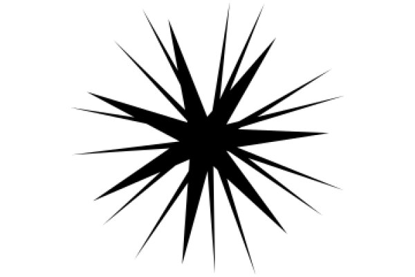 Stylized Black Starburst Design
