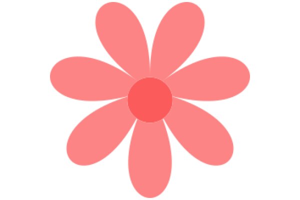 Pink Flower with a Red Center