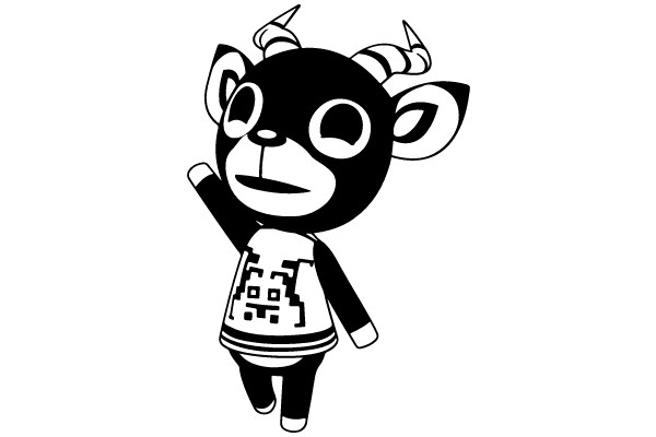 Digital Deer: A Monochrome Marvel