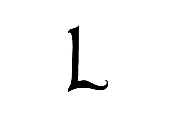 Black Gothic Letter L