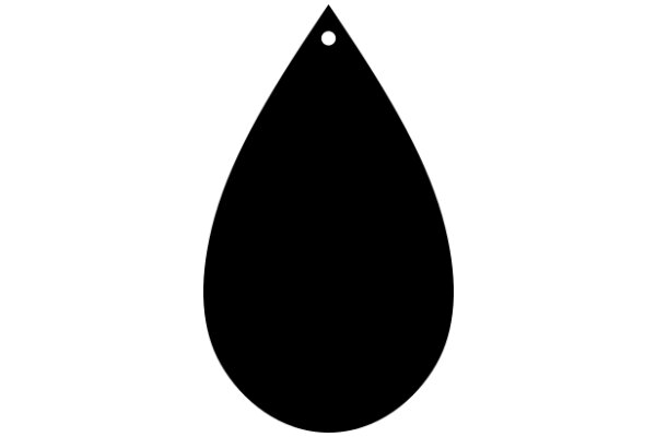 A Solid Black Silhouette of a Drop Shape