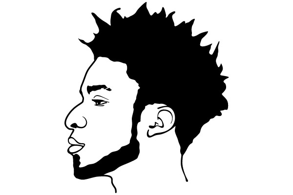 Profile with Spiky Hair