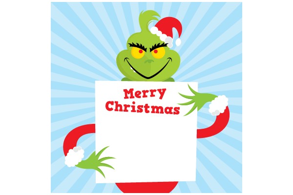 Grinchy Greetings: A Festive Christmas Card with the Grinch