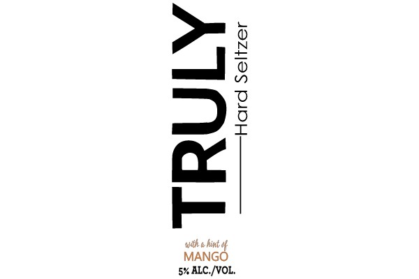 Truly Hard Seltzer with a hint of Mango