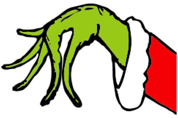 A Festive Holiday Greeting: A Cartoon Christmas Tree with a Cute, Green, and Red Character