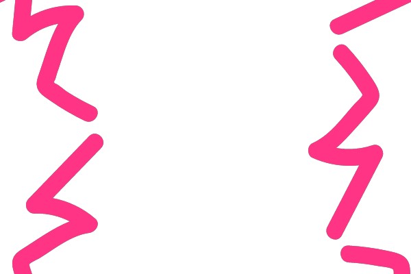 Pink Zigzag Circle Border